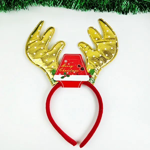 Yılbaşı Geyik Puantiyeli Taç Gold (1 Adet)