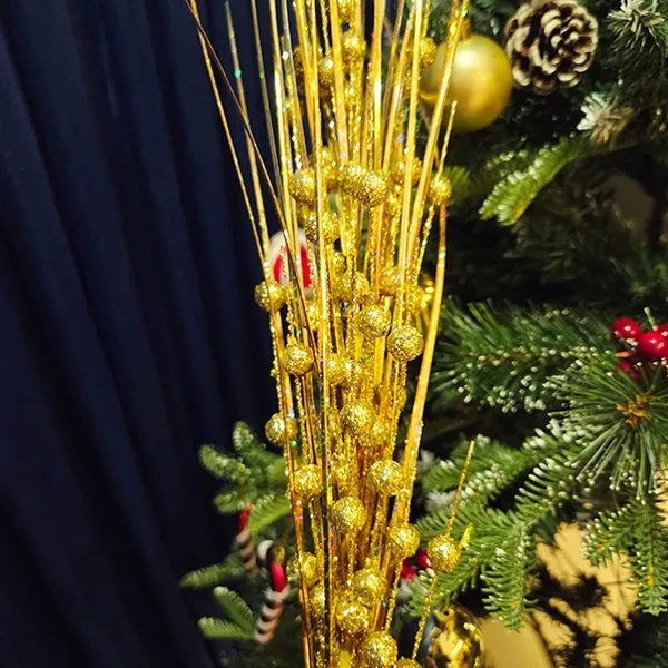 Yılbaşı Gold Simli Kokinalı Yapay Dal (90 cm - 1 Adet)