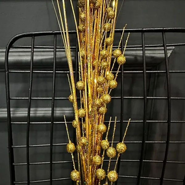 Yılbaşı Gold Simli Kokinalı Yapay Dal (90 cm - 1 Adet)