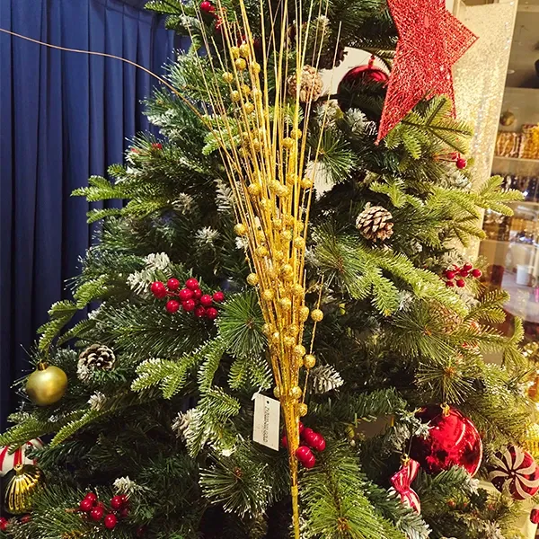 Yılbaşı Gold Simli Kokinalı Yapay Dal (90 cm - 1 Adet)