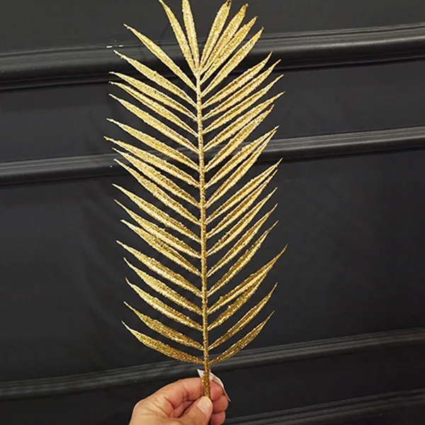 Yılbaşı Gold Simli Palmiye Yapay Dal (70 cm - 1 Adet)