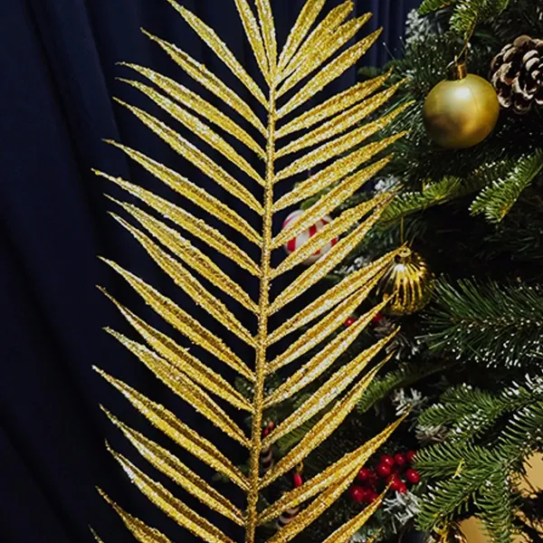 Yılbaşı Gold Simli Palmiye Yapay Dal (70 cm - 1 Adet)
