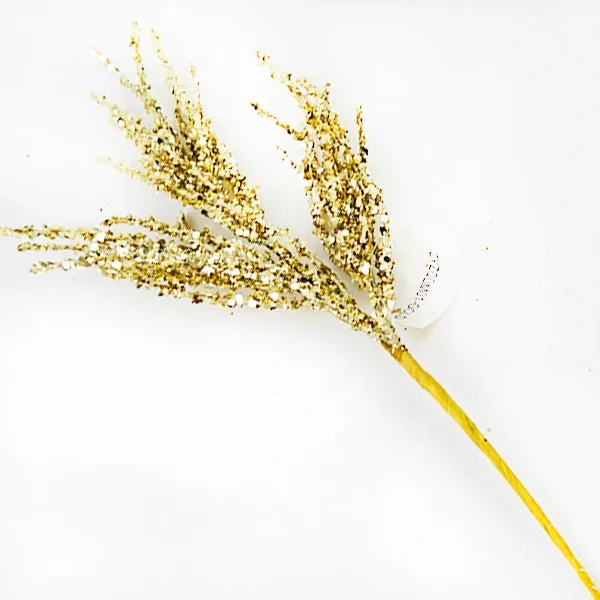 Yılbaşı Gold Simli Pullu Yapay Dal (40 cm - 1 Adet)