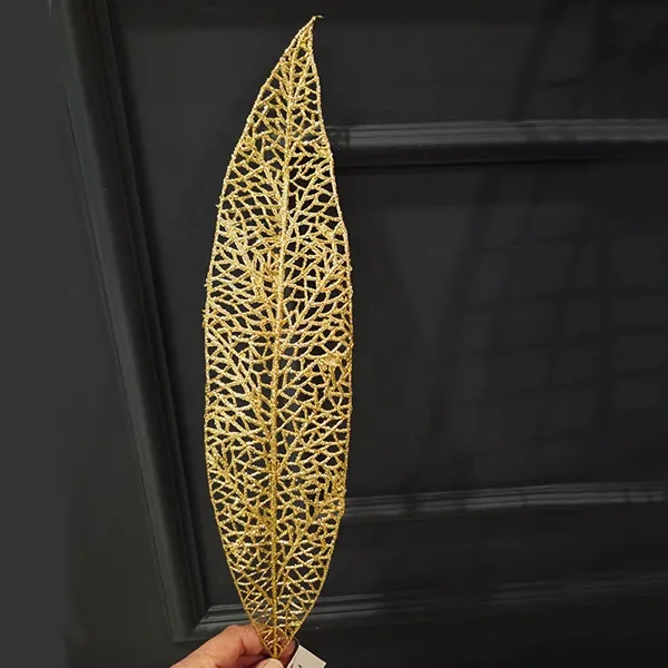 Yılbaşı Gold Simli Yaprak (70 cm - 1 Adet)
