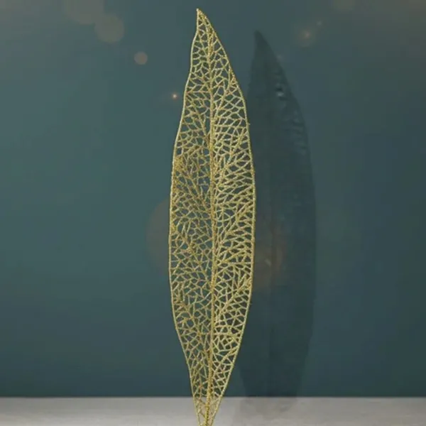 Yılbaşı Gold Simli Yaprak (70 cm - 1 Adet)