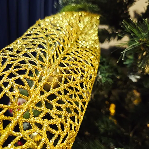 Yılbaşı Gold Simli Yaprak (70 cm - 1 Adet)