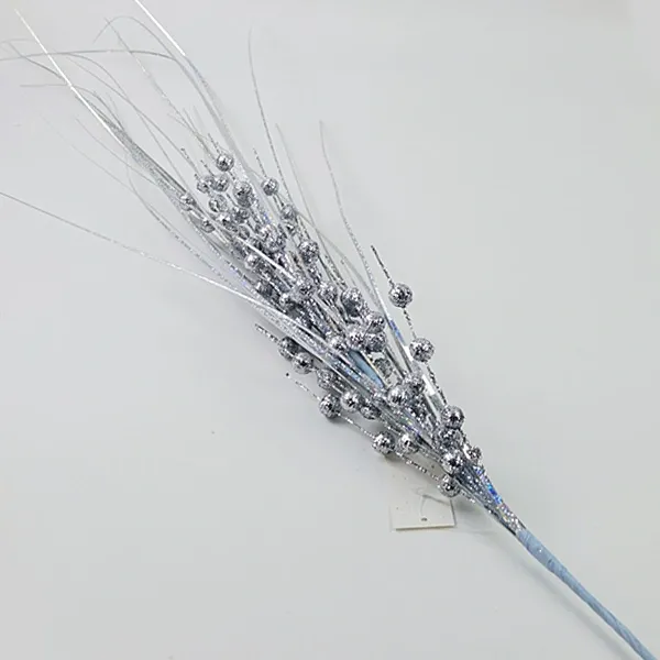 Yılbaşı Gümüş Simli Kokinalı Yapay Dal (90 cm - 1 Adet)