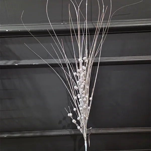 Yılbaşı Gümüş Simli Kokinalı Yapay Dal (90 cm - 1 Adet)