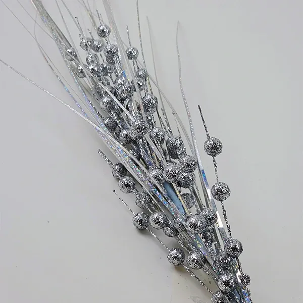 Yılbaşı Gümüş Simli Kokinalı Yapay Dal (90 cm - 1 Adet)