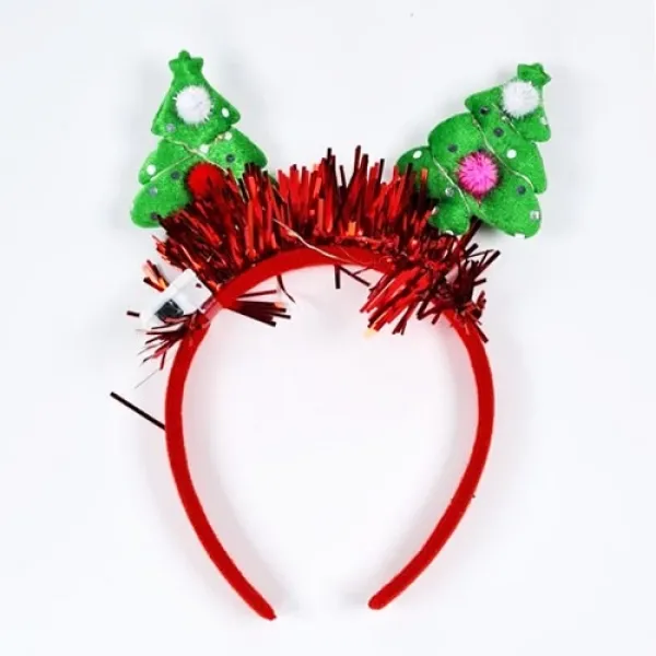 Yılbaşı ışıklı Taç Çam Ağaçlı 1 Adet