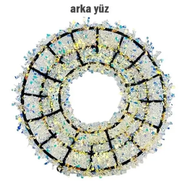 Yılbaşı Kapı Süsü Hologramlı 40 cm
