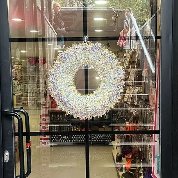 Yılbaşı Kapı Süsü Hologramlı 40 cm