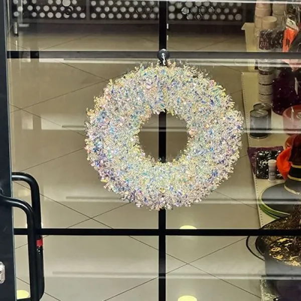 Yılbaşı Kapı Süsü Hologramlı 40 cm