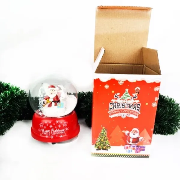 Yılbaşı Kar Küresi Noel Babalı Pilli ışıklı