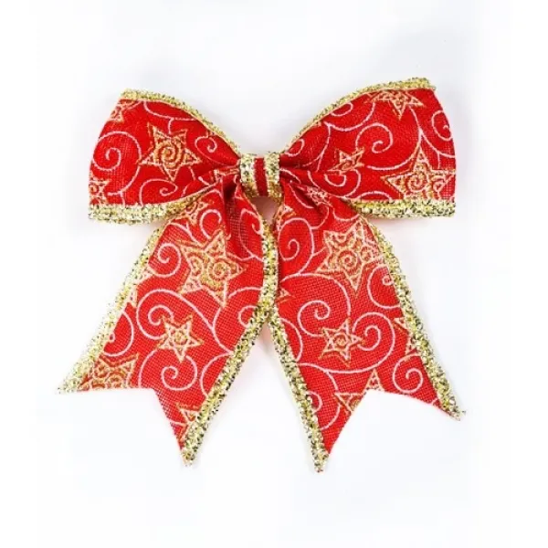 Yılbaşı Kırmızı Gold Fiyonk 1 Adet 20x23 cm