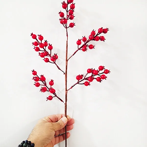 Yılbaşı Kırmızı Kokinalı Yapay Dal (70 cm - 1 Adet)