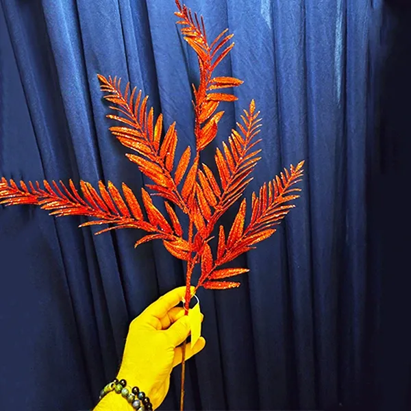 Yılbaşı Kırmızı Simli Çam Ağacı Yapay Dal (75 cm - 1 Adet)