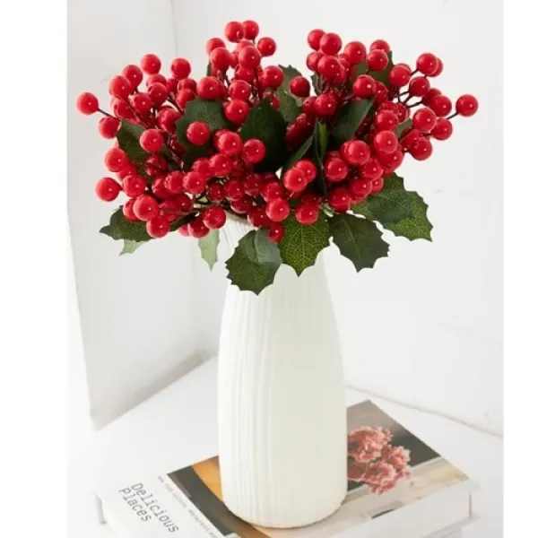 Yılbaşı Kokinalı Yapay Çiçek 1 Adet - 18 cm