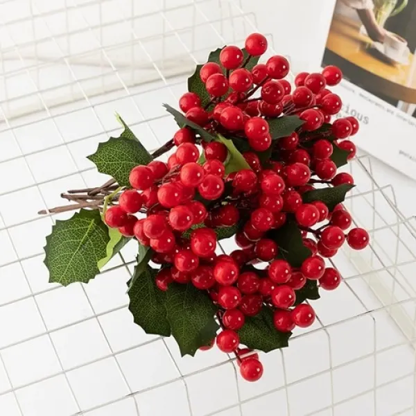 Yılbaşı Kokinalı Yapay Çiçek 1 Adet - 18 cm