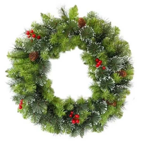 Yılbaşı Kozalak - Kokinalı Çelenk Kapı Süsü 40 cm