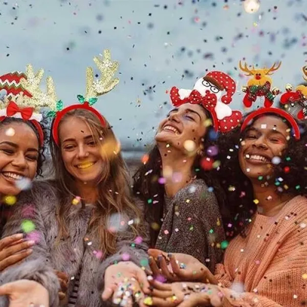 Yılbaşı Fiyonk Taç Kırmızı Yeşil (1 Adet)