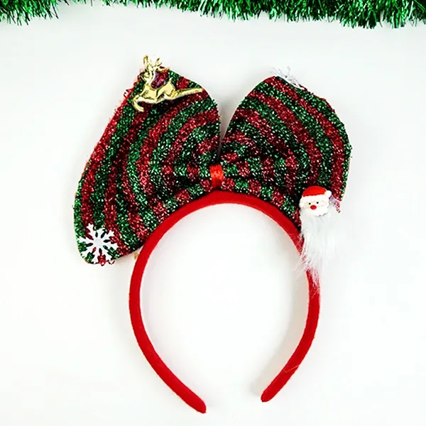 Yılbaşı Fiyonk Taç Kırmızı Yeşil (1 Adet)