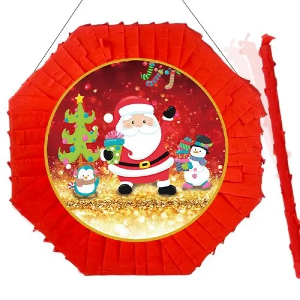 Yılbaşı Noel Baba Pinyata 42 cm + Sopası Model 2