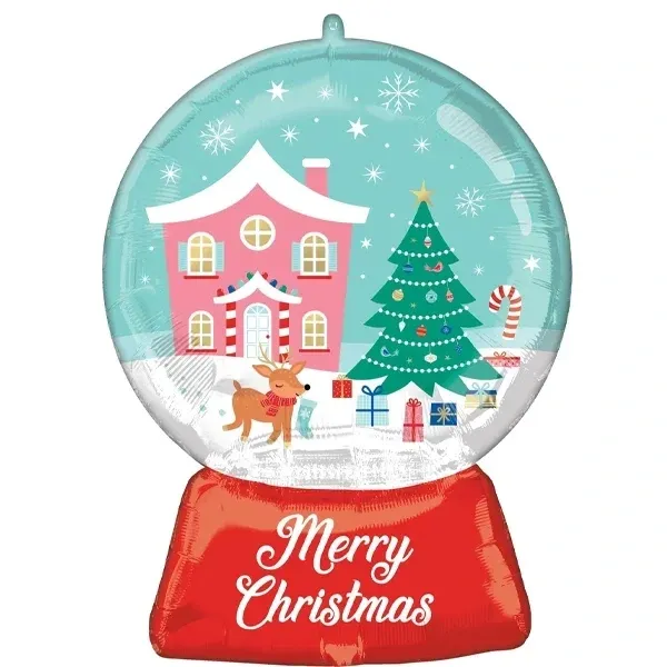 Yılbaşı Nostaljik Kar Küresi Folyo Balon 70 cm