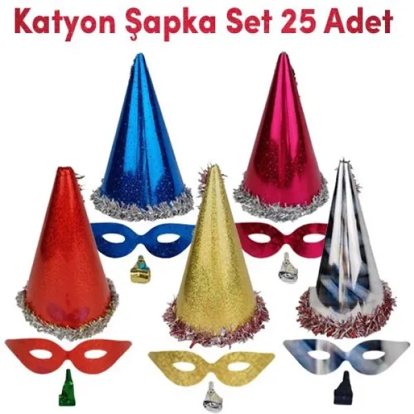 Yılbaşı Parti Şapkaları (25 adet)