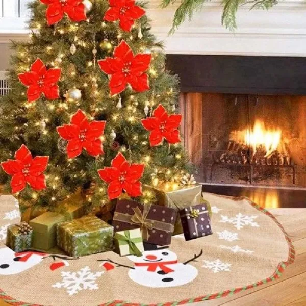 Yılbaşı Ponsetya Yapay Çiçek Kırmızı 13 cm 1 Adet