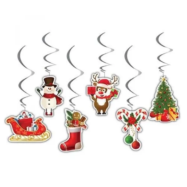 Yılbaşı Sarkıt Tavan Süsü (6 Adet)