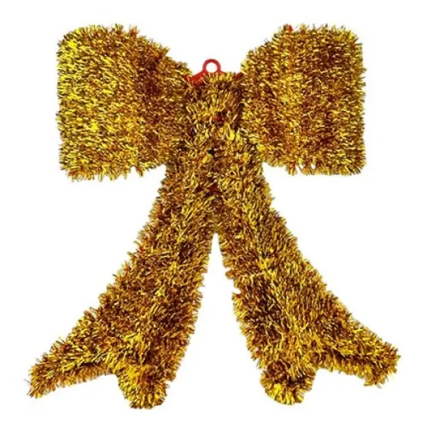 Yılbaşı Simli Fiyonk Süs Gold 40 cm