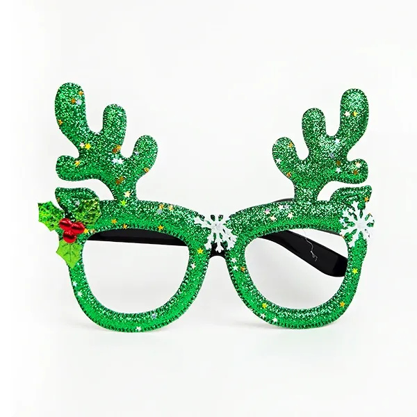 Yılbaşı Simli Geyik Figürlü Gözlük (1 Adet)