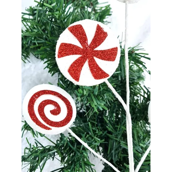 Yılbaşı Simli Köpük Şeker Dal 75 cm 1 Adet