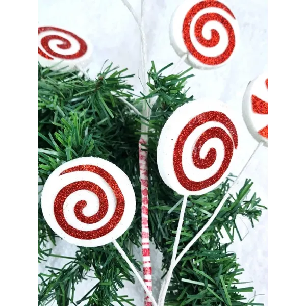 Yılbaşı Simli Köpük Şeker Dal 75 cm 1 Adet