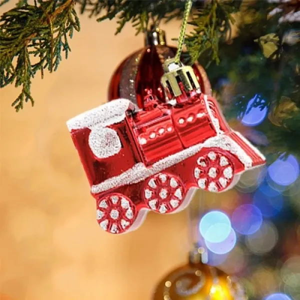 Yılbaşı Temalı Mini Tren Dekorasyon Seti 4 Adet