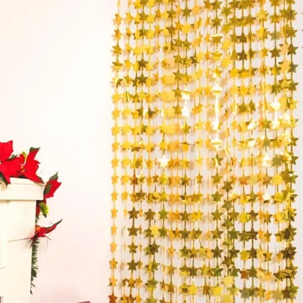 Yıldız Duvar ve Kapı Perdesi Gold 100x200 cm