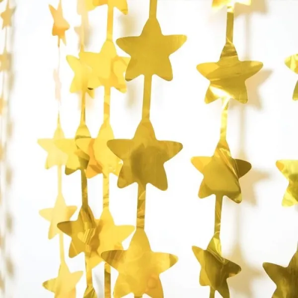 Yıldız Duvar ve Kapı Perdesi Gold 100x200 cm