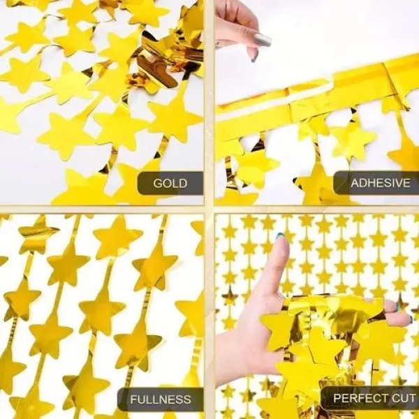 Yıldız Duvar ve Kapı Perdesi Gold 100x200 cm