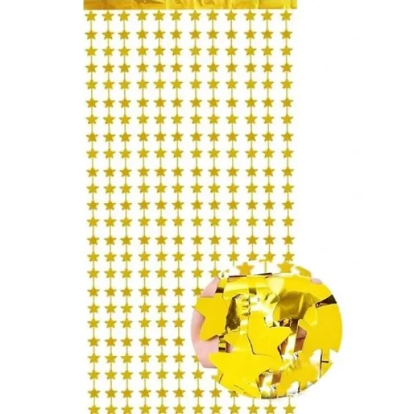 Yıldız Duvar ve Kapı Perdesi Gold 100x200 cm