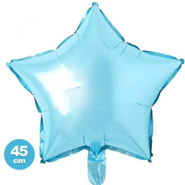 Yıldız Folyo Balon Açık Mavi (45 cm)