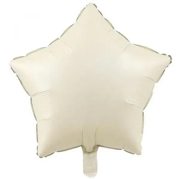 Yıldız Folyo Balon Krem Rengi 45 cm