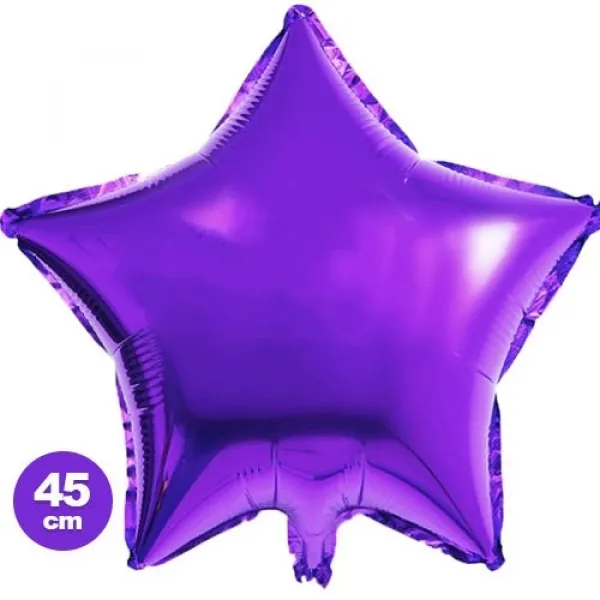 Yıldız Folyo Balon Mor (45 cm)