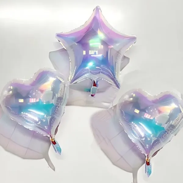 Yıldız Folyo Balon Şeffaf Renkli (45 cm)
