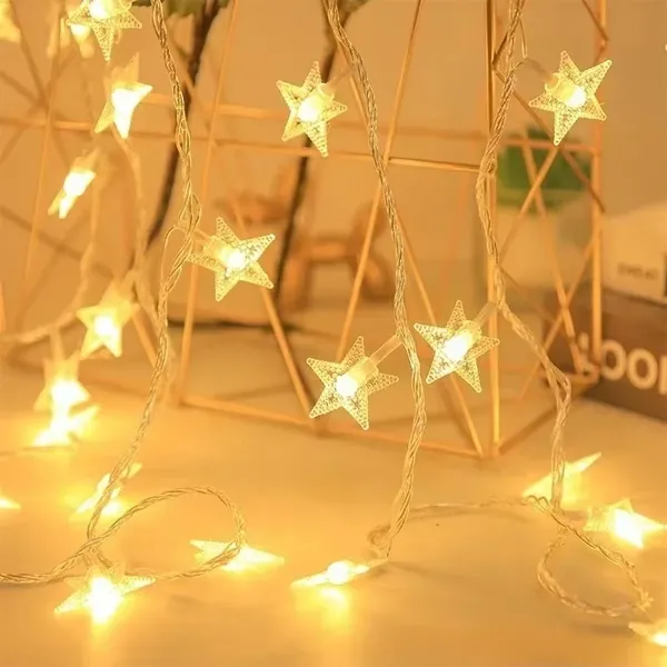 Yıldız Led ışık - Renk Gün ışığı Pilli (3 metre)