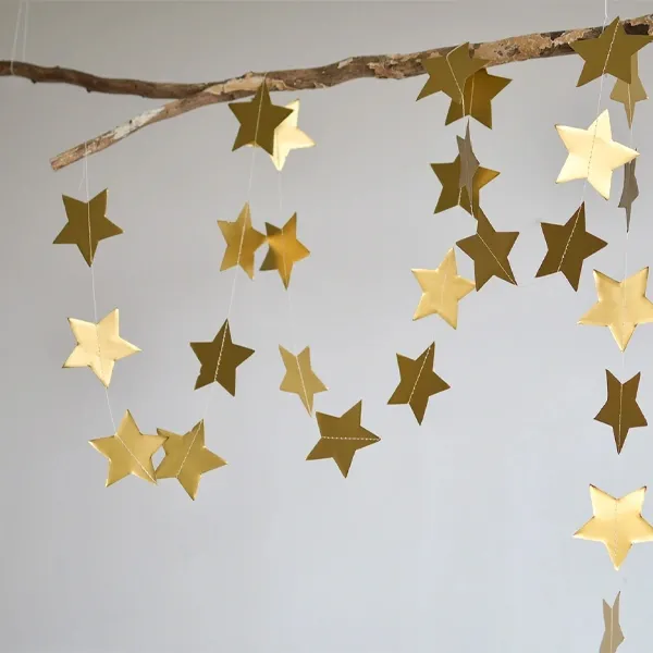 Yıldız Sarkıt Süs Gold (5 Metre)