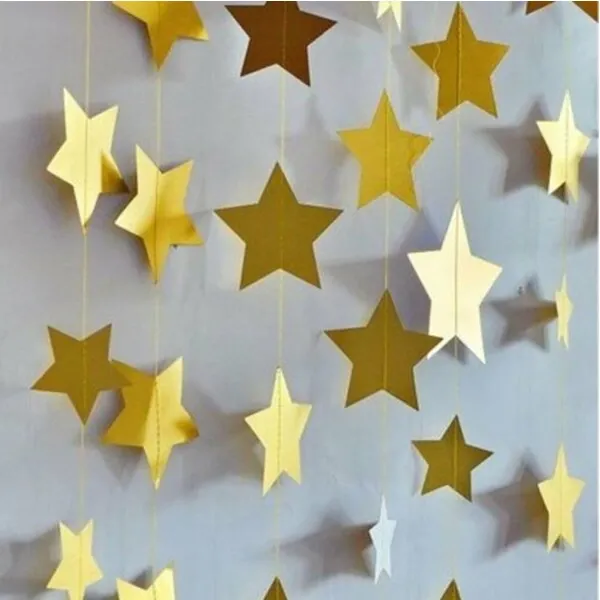 Yıldız Sarkıt Süs Gold (5 Metre)