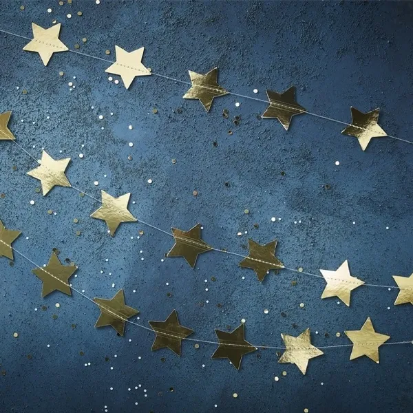 Yıldız Sarkıt Süs Gold (5 Metre)