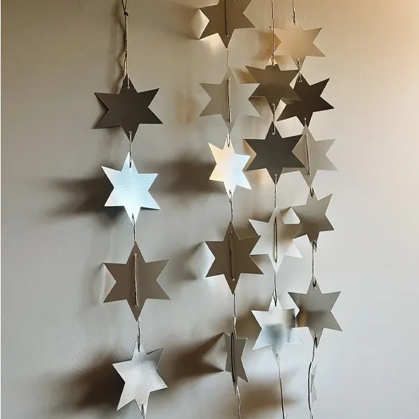 Yıldız Sarkıt Süs Gümüş (5 Metre)