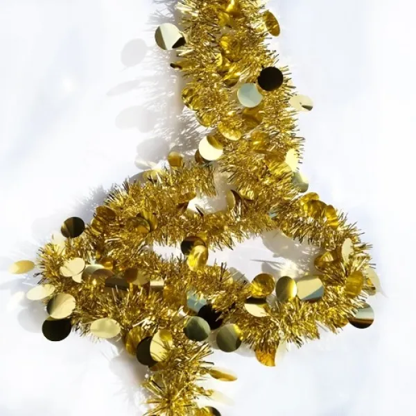 Yuvarlak Pullu Sim Süs Gold 2 Metre